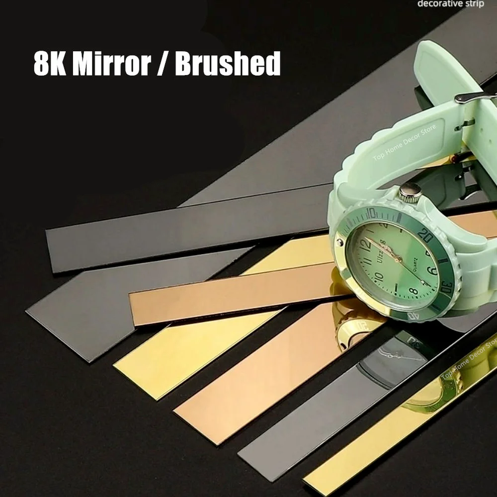 

500cm Mirror Stainless Steel Decorative Line Furniture Gold Wall Sticker for Home TV Background Wall Ceiling Edging Strip