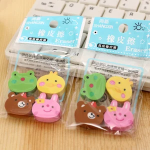 14 шт., детские резиновые ластики в виде животных