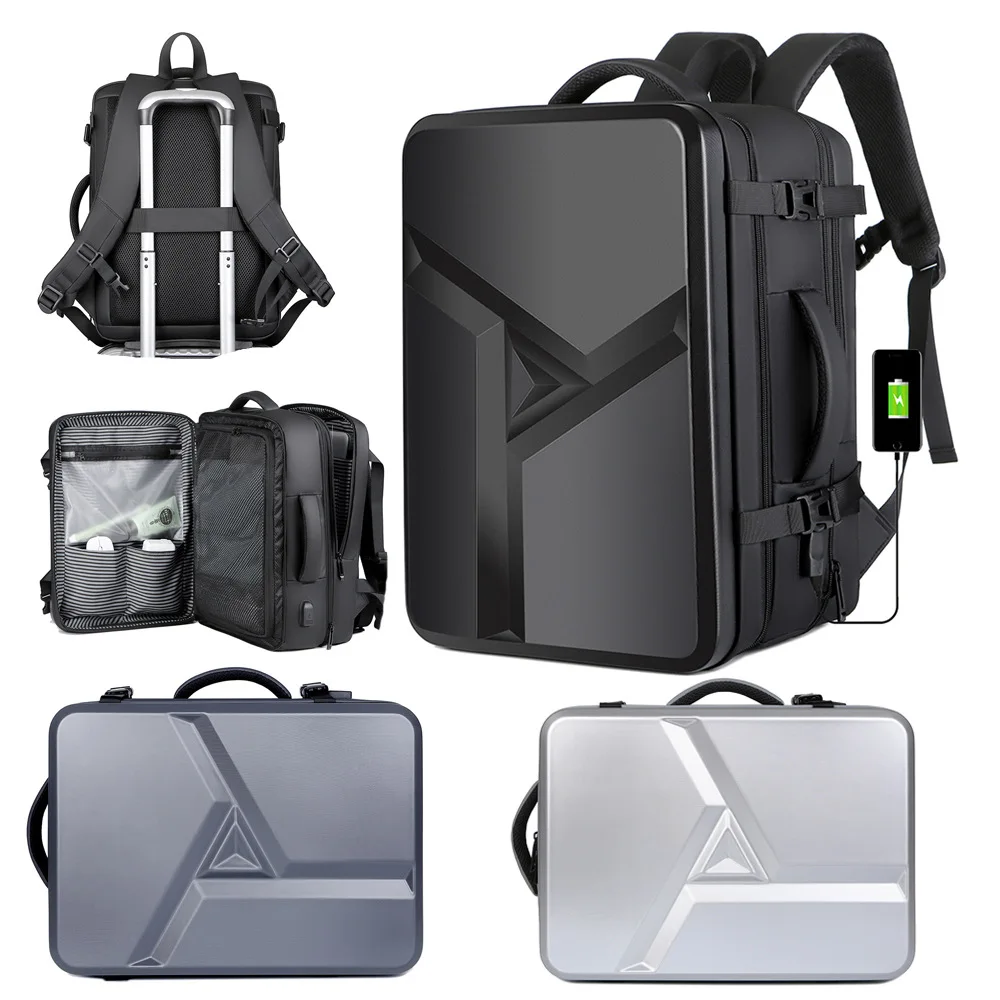 Men's Usb Business Expansion Backpack Computer Bag 17 Inch F