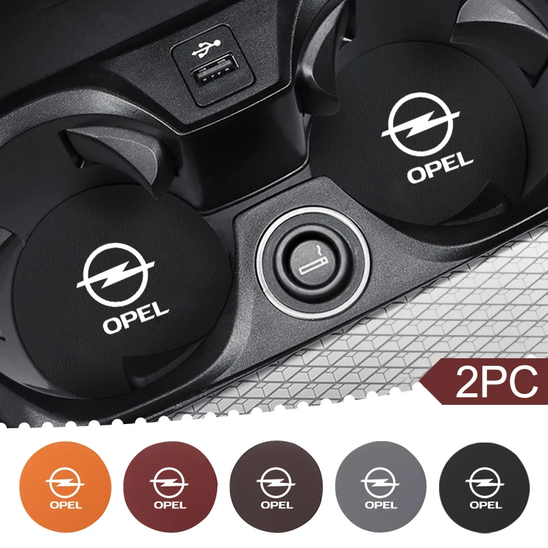 Фото Для Opel Mokka Adam Combo OPC Vauxhall Vectra H G J Antara C Zafira A Vivaro 2 шт. Автомобильный противоскользящий коврик для чашки с водой с логотипом №1