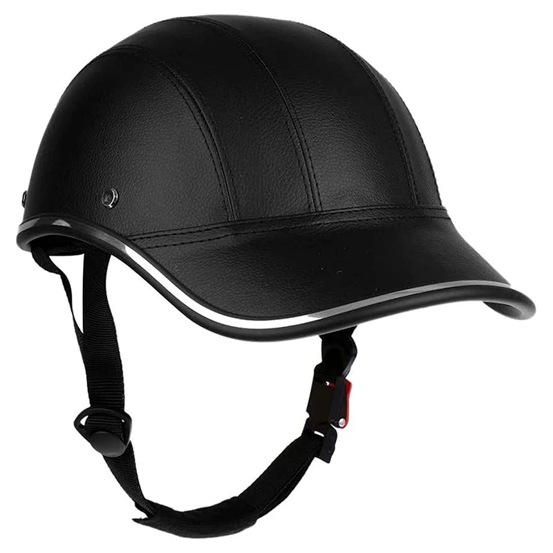 

Quality Bicycle Baseball Helmets Bike Helmet Adults- ABS+PU Leather Cycling Safety Helmet With Adjustable Strap