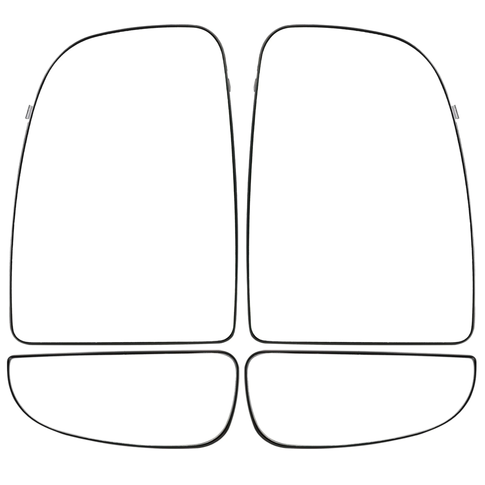 

Верхнее нижнее левое и правое боковое зеркало с подогревом, выпуклое замена для Fiat Ducato 2006-2023 Ram ProMaster 2014-2023 Citroen