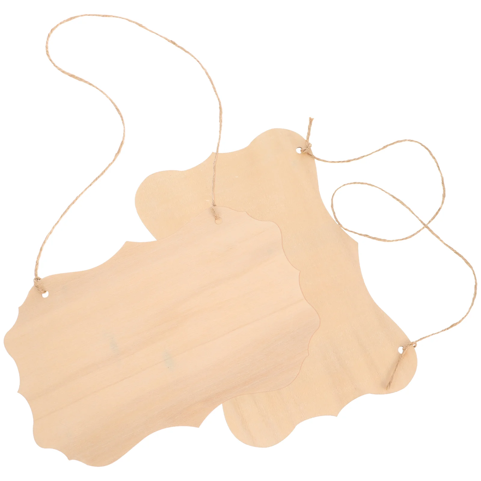 

2pcs Hanging Wooden Signs Decoration Painting Wooden Plaques Party Hanging Signs