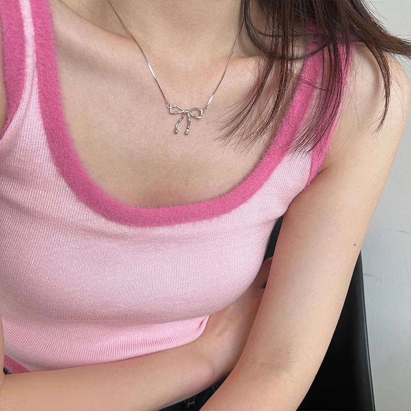 Женское ожерелье-чокер с милым бантом