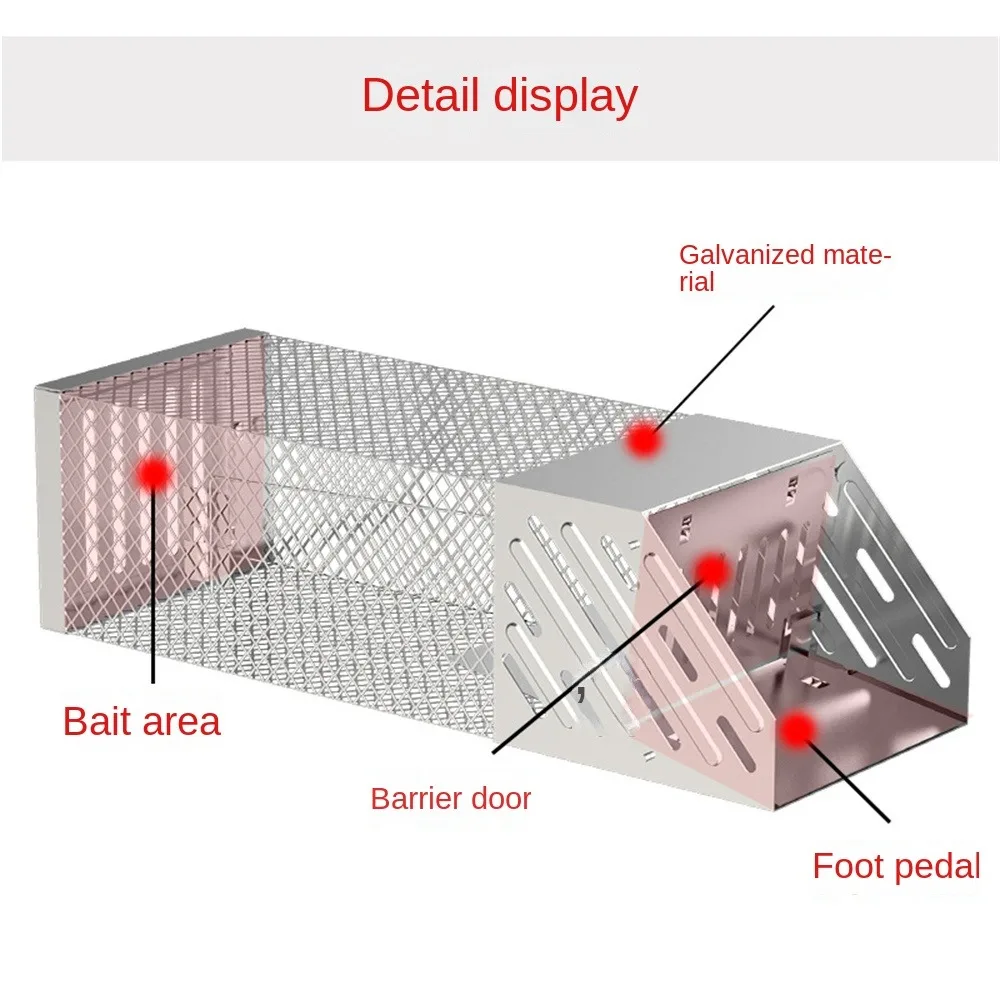 

Mouse Trap Rats Cage Metal Household Mouse Catcher Safety Mouse Cage Self-locking Non-toxic Pest Control Products Iron Net