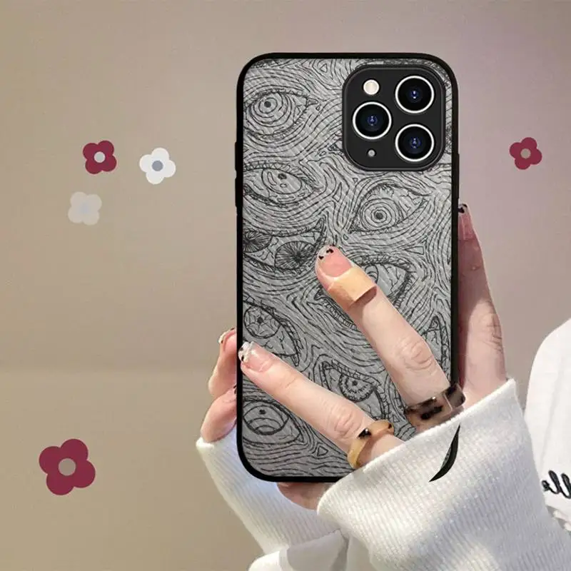 Scary Eyes Phone Case Hard Leather Case for iPhone 11 12 13 Mini Pro Max 8 7 Plus SE 2020 X XR XS Coque