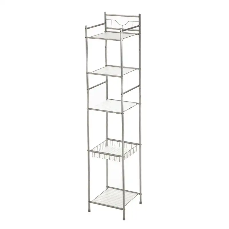 

Shelf Steel Storage Shelf Unit, Satin Nickel Finish for Adults, Seniors and Teens