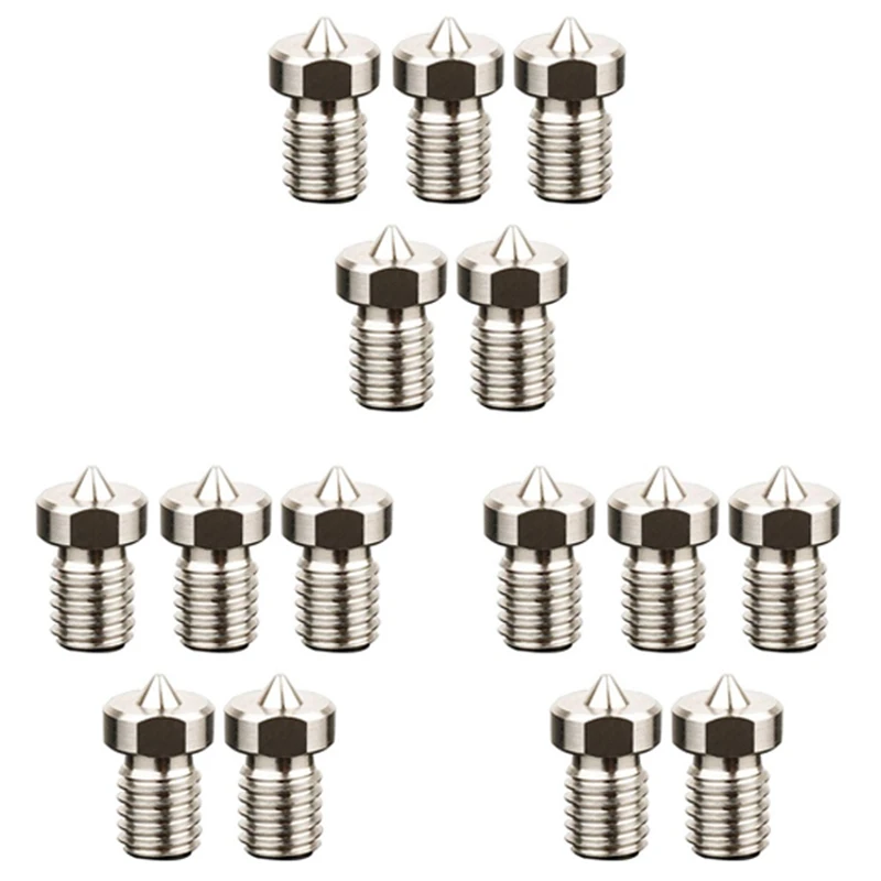 

5 Pcs Titanium Alloy Nozzle Thread Extruder Print Head Nozzle For 3D Printers Motor Couplings Nozzle