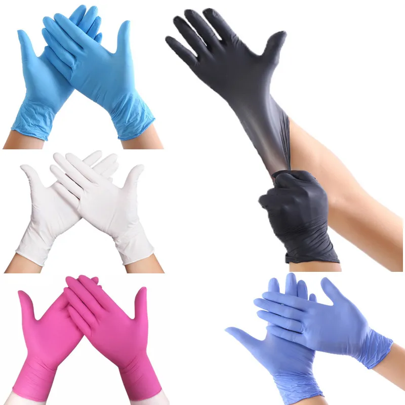 

Disposable Chemical Resistant Rubber Nitrile Latex Work Housework Kitchen Home Cleaning Car Repair Tattoo Car Wash Gloves Black