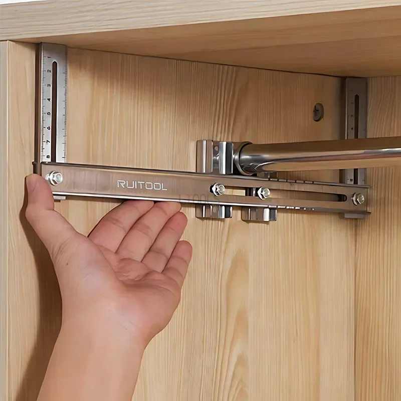 Вешалка для гардероба линейка установки штанги регулируемая ручная из