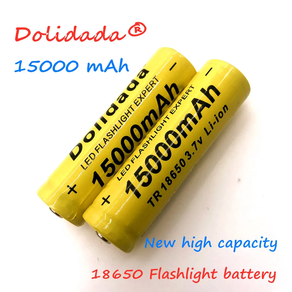 

High Quality 15000mAh 3.7 V 18650 lithium ion batteries Rechargeable battery For LED flashlight/Electronics
