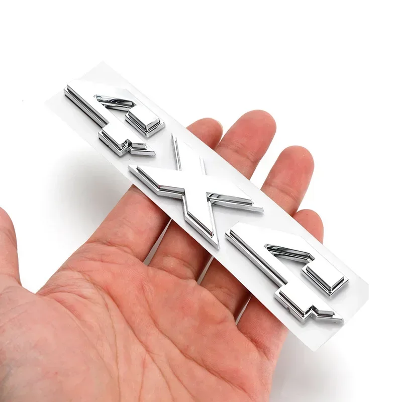 3D металлический серебристый черный задний багажник автомобиля 4X4 эмблема