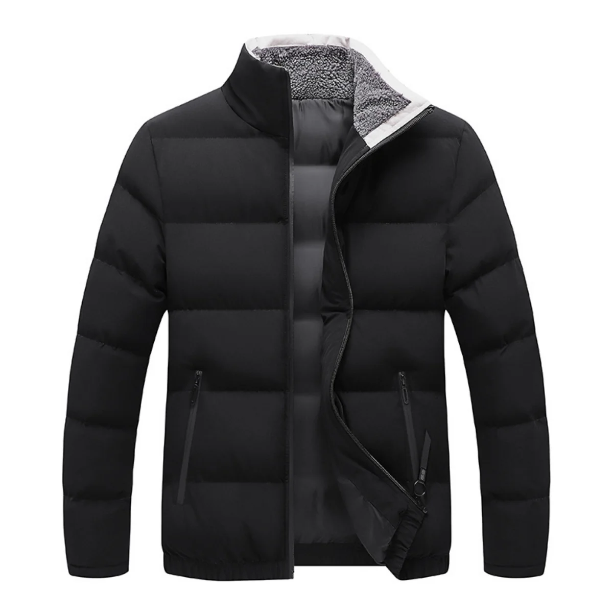 Men's Fashion Trend Cotton Coat Stand Collar Coat Thickened Warm Casual Cotton Coat Winter Cotton Coat Tough Guy Tactical