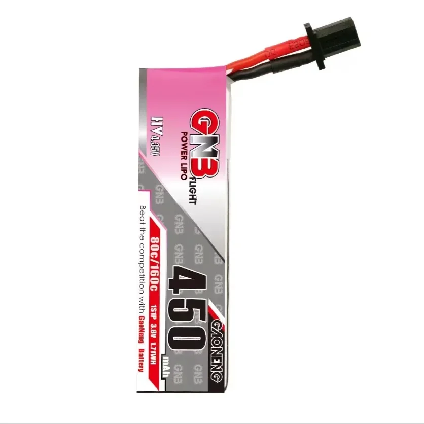 GAONENG GNB 450mAh HV 1S 80C 160C 3 8 V Cabled GNB27 LiPo батарея BetaFPV Beta75X Happymodel Mobula6 Mobula7 Snapper