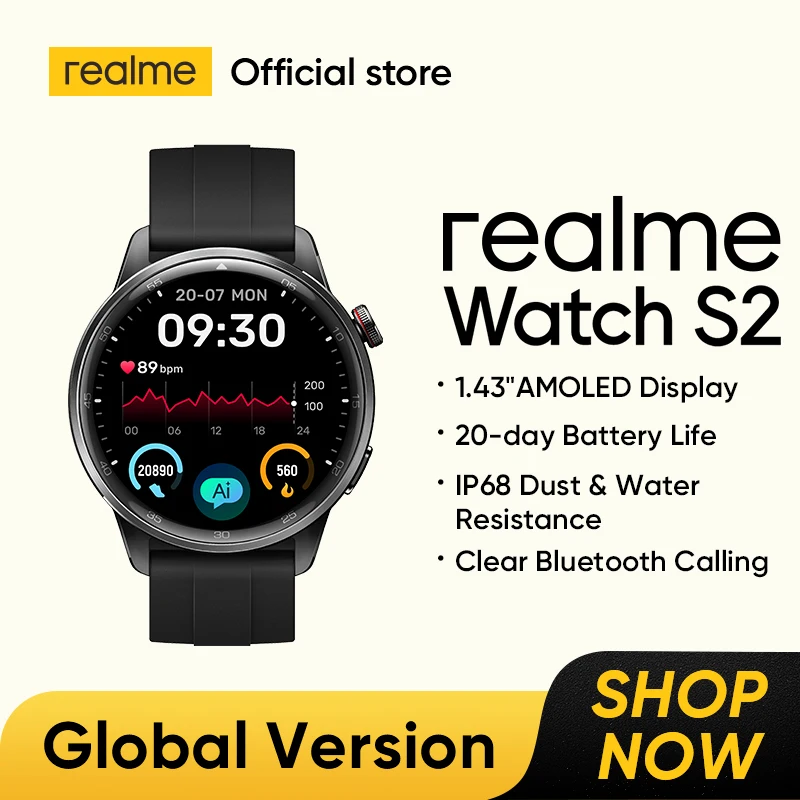 Глобальная версия realme Watch S2