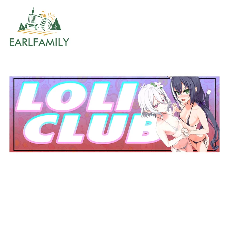 

EARLFAMILY 13 см x 4,9 см для клуба Loli, персональная наклейка для квадроцикла, окон, автомобильные аксессуары, наклейки на багажник, защита от солнца, окклюзия, царапины