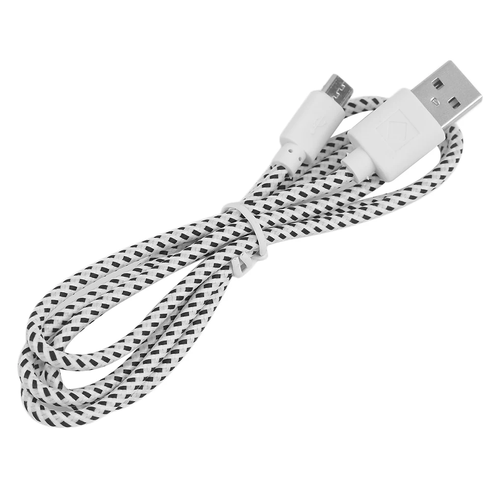 Фото Micro USB кабель 1 м 2 3 быстрая зарядка нейлоновый USB-кабель для синхронизации данных