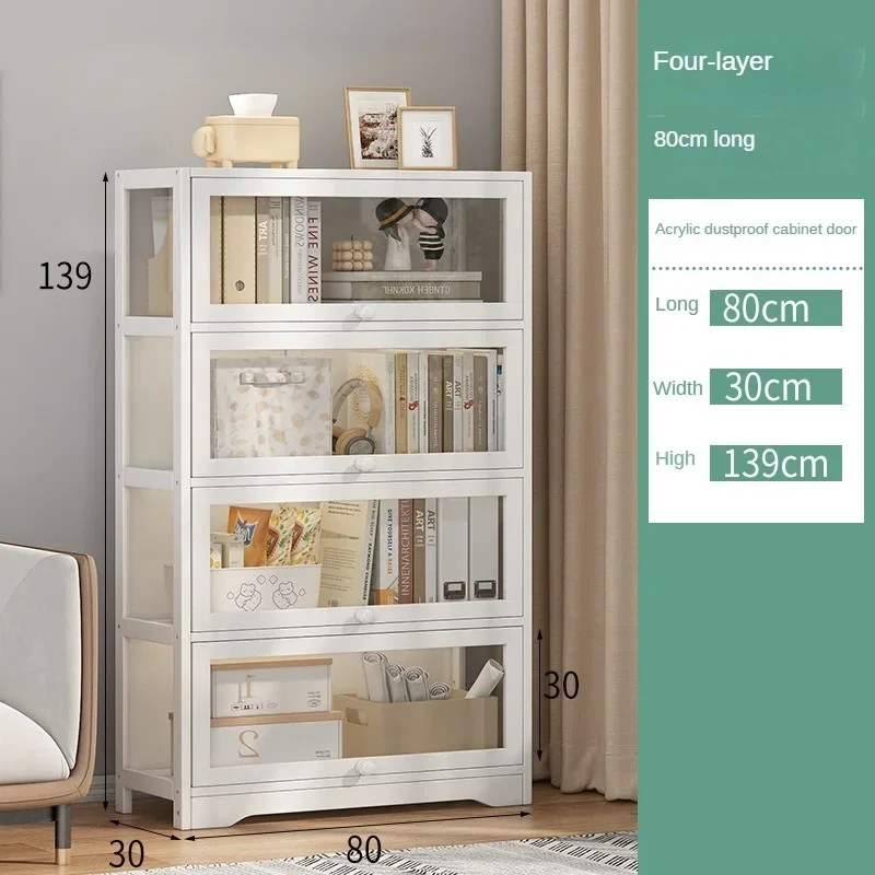 Стеллаж для книжного шкафа пылезащитный стеллаж хранения с дверью сборная