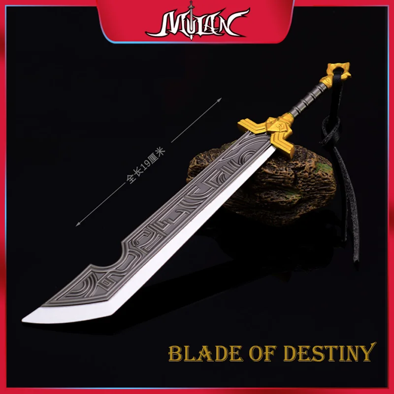 

Push Hot-blooded Legendary Weapon Blade of Destiny19cm Swords Peripherals Military Tactical Knife Royal Steel Katana Samurai Toy