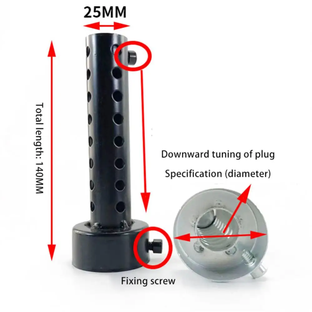 

Sound-reducing Nozzle Back Pressure Core Universal Durable Muffler Plug Adjustable Various Caliber Length Exhaust Pipe Muffler