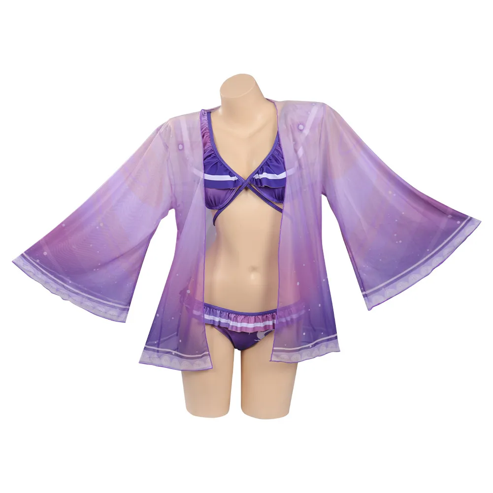 

Костюм для косплея Genshin Impact Baal Raiden Shogun, купальник, одежда для костюмированной вечеринки на Хэллоуин