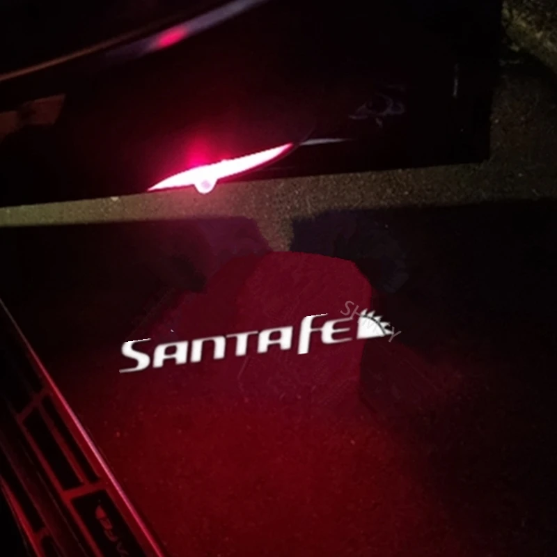 

2 шт., аксессуары для автомобильных дверей, проектор привидений, теневая лампа для Hyundai Santa Fe (IX45) Maxcruz 2013-2018