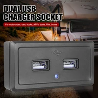 new dual usb charger socket 5v 3 1a usb ports outlet fast charging with led indicator for 12v 24v for rv caravan truck atv car