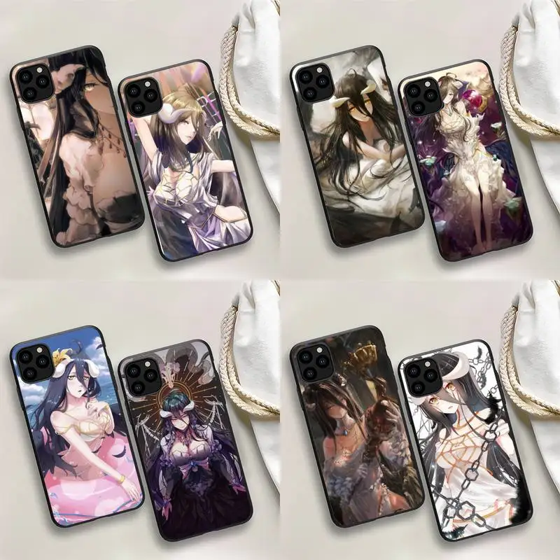 

Albedo Overlord Anime Phone Case For iPhone 13 12 mini 11 Pro max 8 7 6S Plus X XS 5S SE 2020 XR Capa
