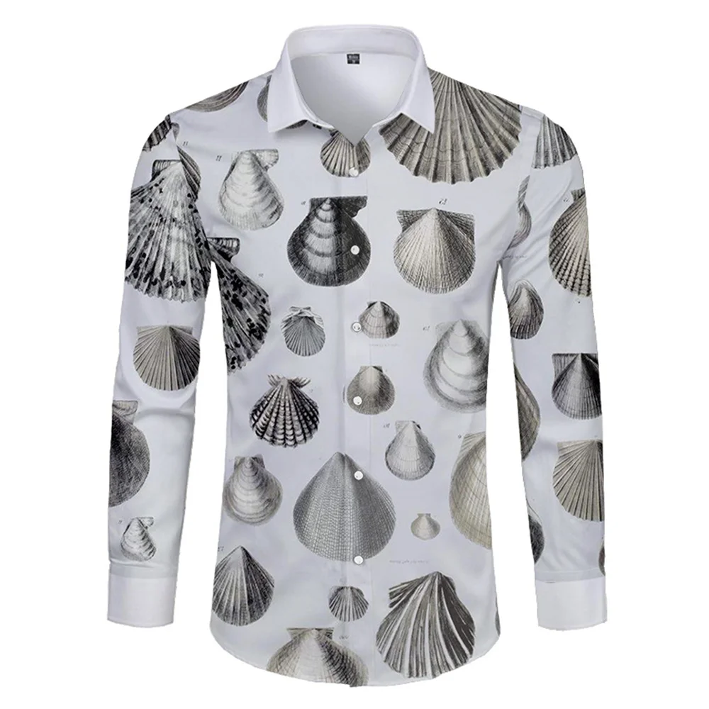 

2022 Spring Autumn New Fashion Cool 3d Digital Printing Shirts for Men Casual Luxury Flowers and Plants Long Sleeve Tops Clothes