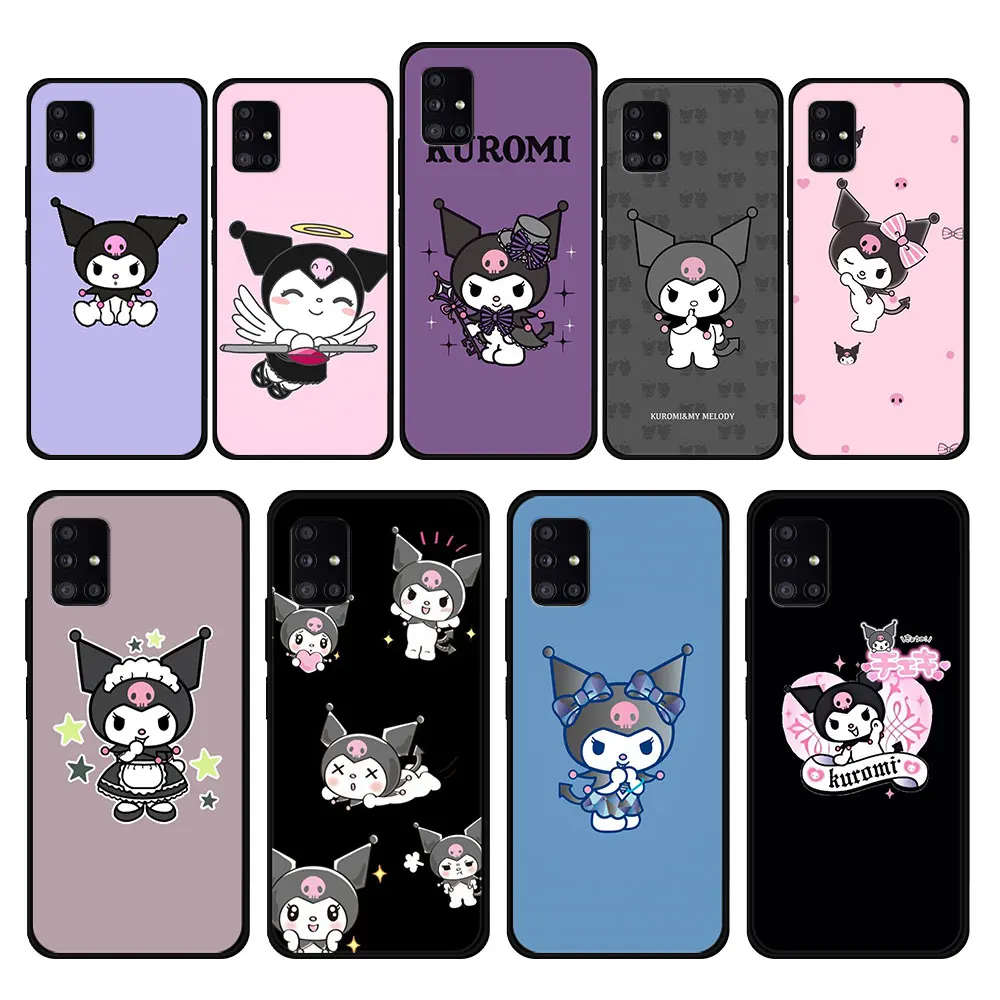 

Phone Case Fashion For Samsung Galaxy A21s A71 A32 4G A41 A31 A72 A51 A12 A52 A02s A03s A52s Wearing black clown hat Kuromi
