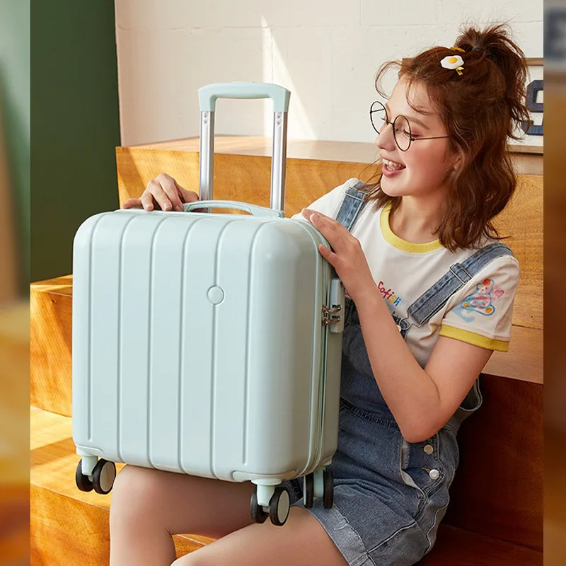 High Face Value 18 Inch Candy Color Light Suitcase, Password Silent Universal Wheel Short Distance Suitcase
