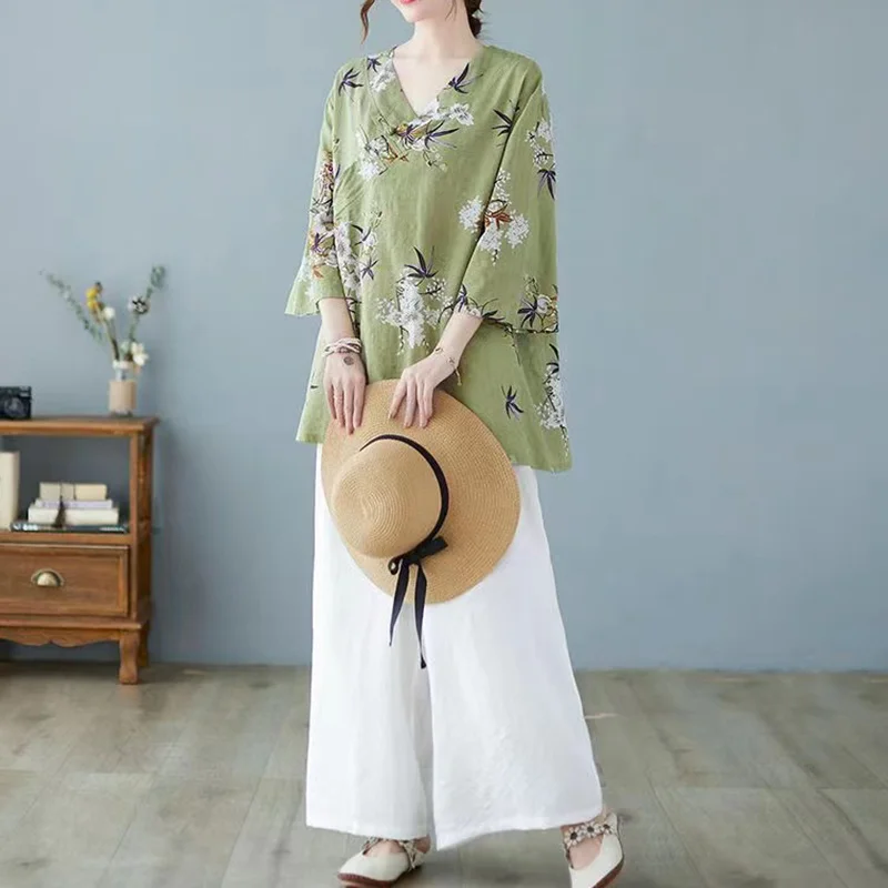 Китайский традиционный Женский Топ свитер на весну и осень женская одежда в