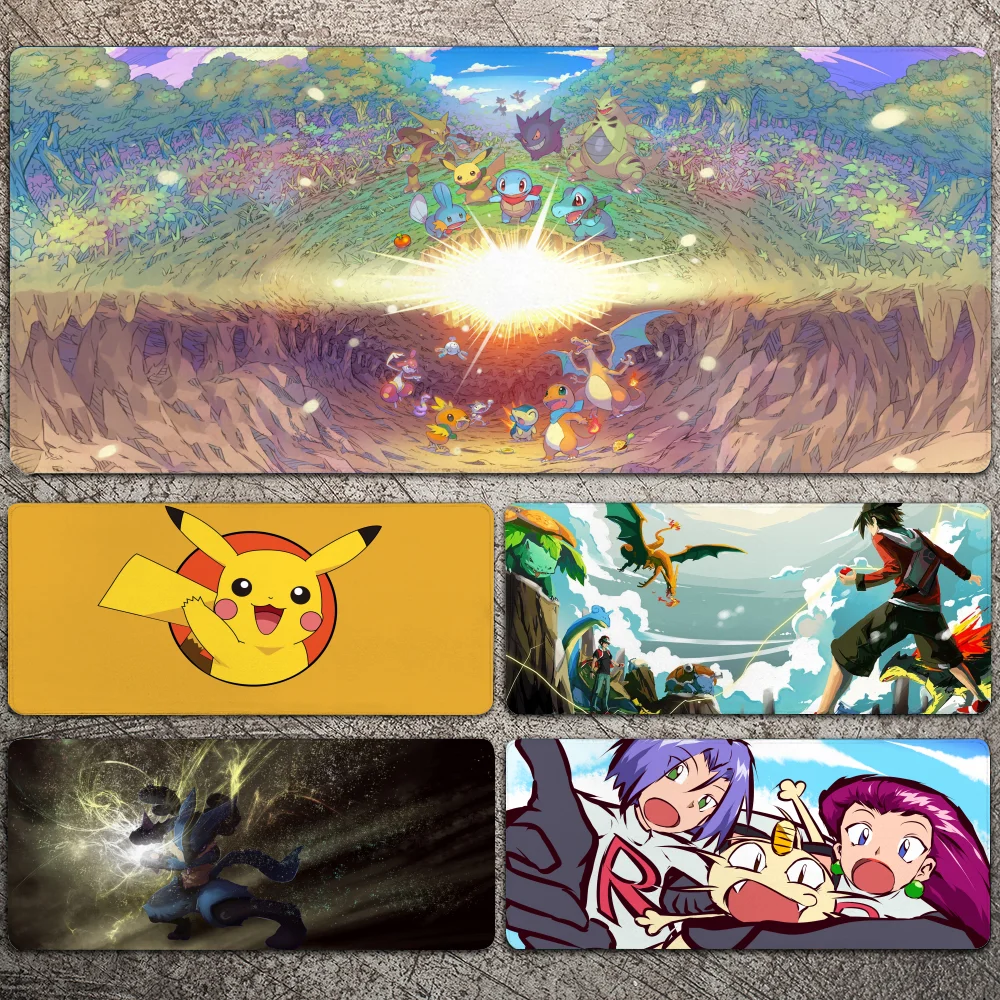 

P-Pokemons Mousepad Large Gaming Mouse Pad LockEdge Thickened Computer Keyboard Table Desk Mat