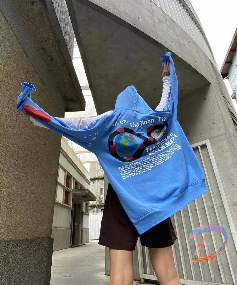 

KANYE CPFM.XYZ Толстовка Для Мужчин's Для женщин Для Мужчин's KIDCUDI MOTM III Moon человек с пеной с капюшоном Свитшот оверсайз в стиле Канье Повседневный ху...