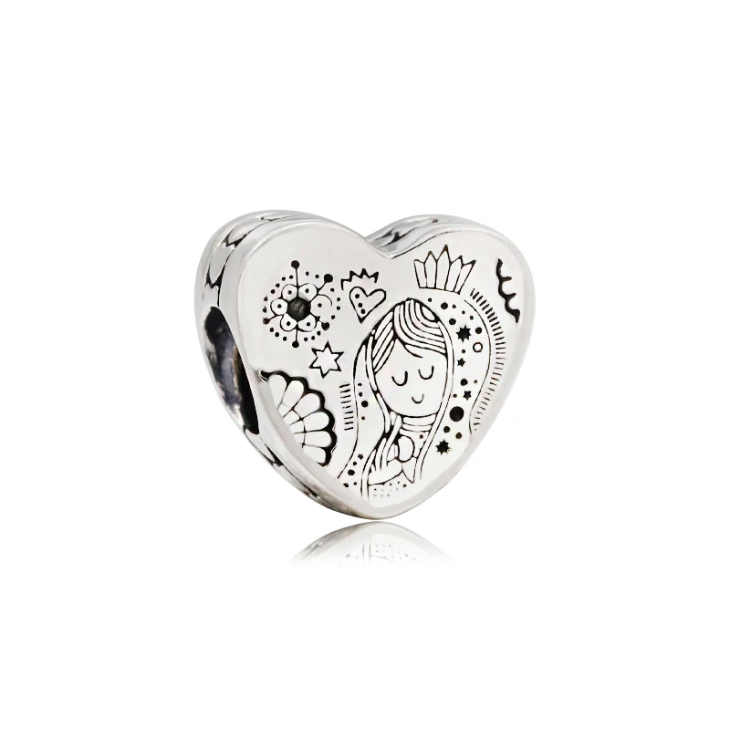 

2022 NEW 1:1 Virgin of Guadalupe DIY Love Princess 925 Silver Charm suitable for DIY original bracelet accessories