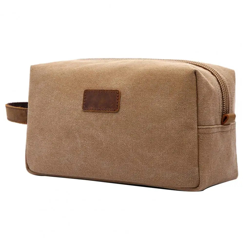 

Useful Makeup Pouch Durable Canvas Cosmetic Bag Men Cosmetic Bag Organizer