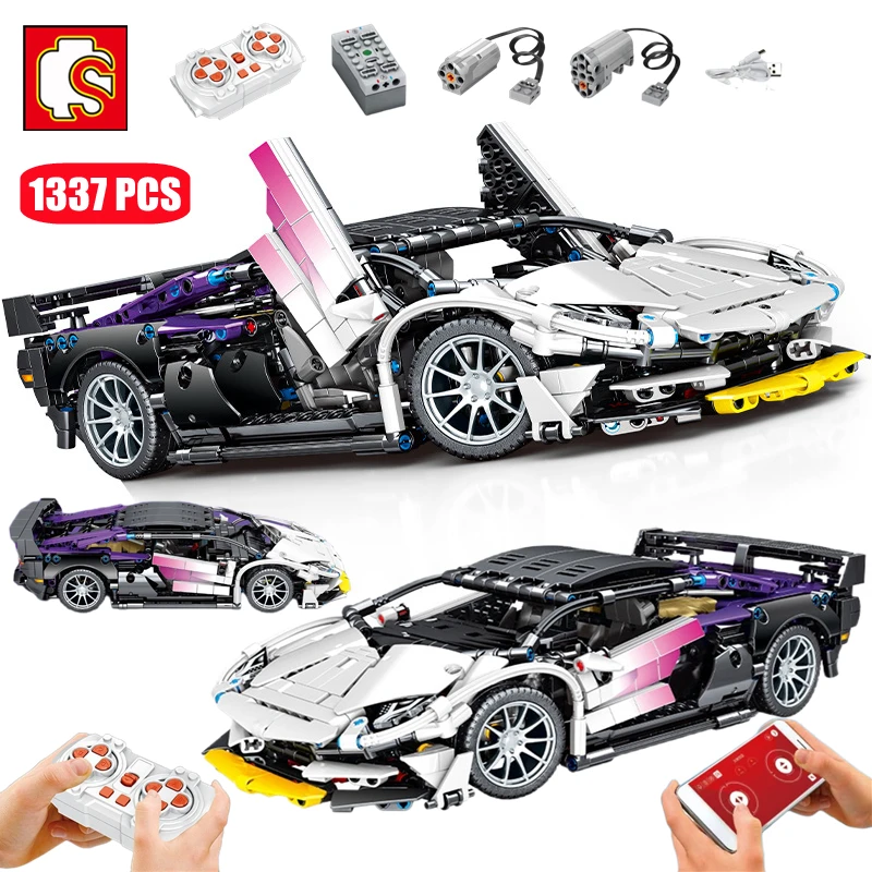 

SEMBO City Technical Remote Control Sports Car Building Blocks Model MOC Supercar Racing Vehicle Assembly Bricks Kids Toys Boys