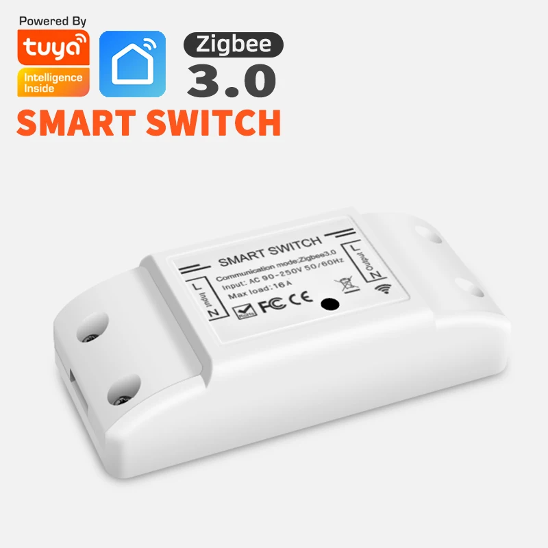 

Умный выключатель Zigbee 16 А, модуль включения/выключения для телефона, дистанционное управление через приложение для вентиляторов, работает с Google Assistant Alexa