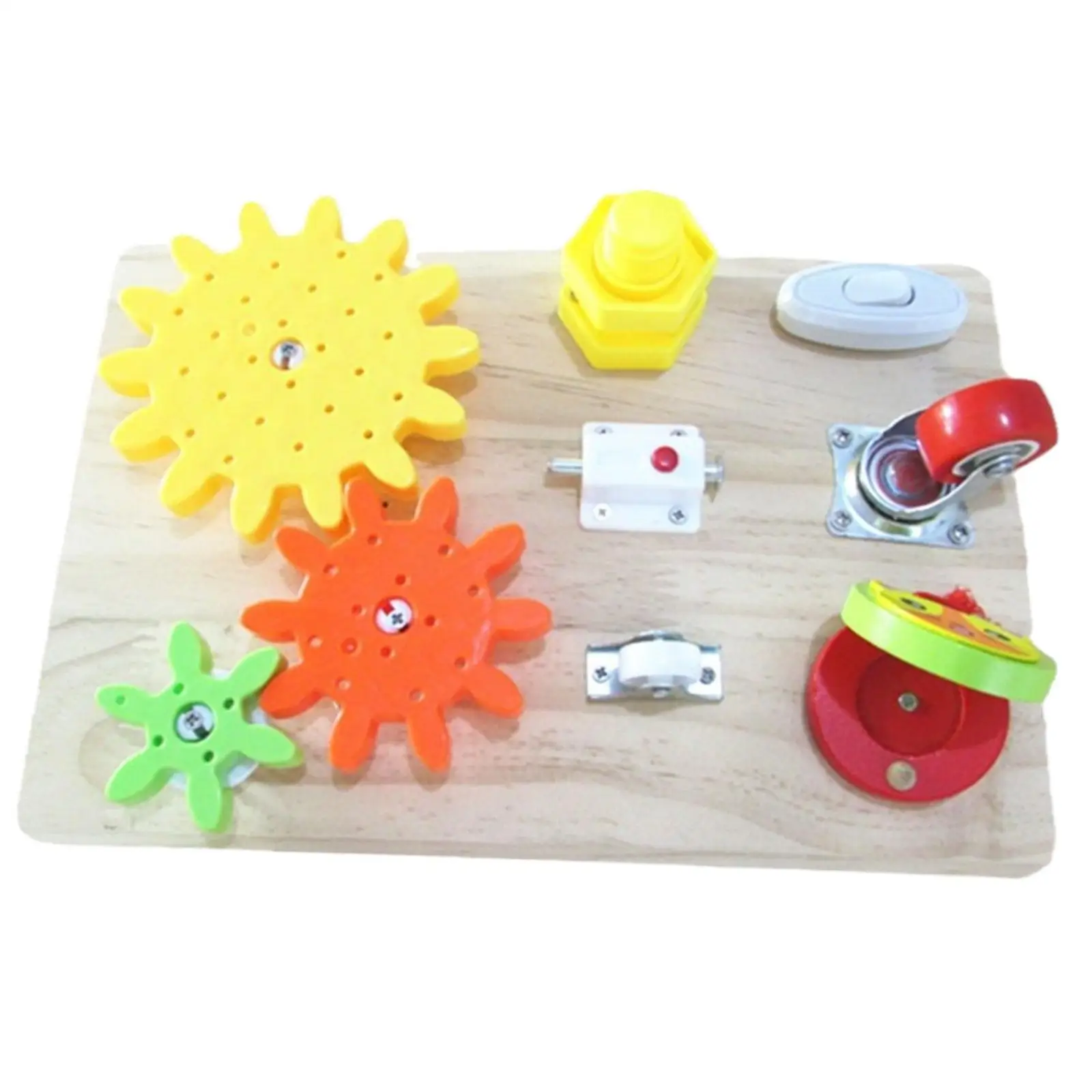 

Montessori Busy Board Gears Sensory Toy for Preschool Travel Toy Children