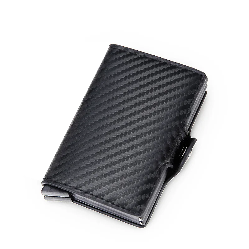 

Carbon Fiber Rfid Card Holder Men Wallets Money Bag Zipper Coin Purses Small Leather Mini Slim Wallets Vallet Carteira Masculina