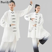 traditional kungfu suit taiji uniforms chinese style embroidery kung fu clothing shaolin wushu morning exercise costumes
