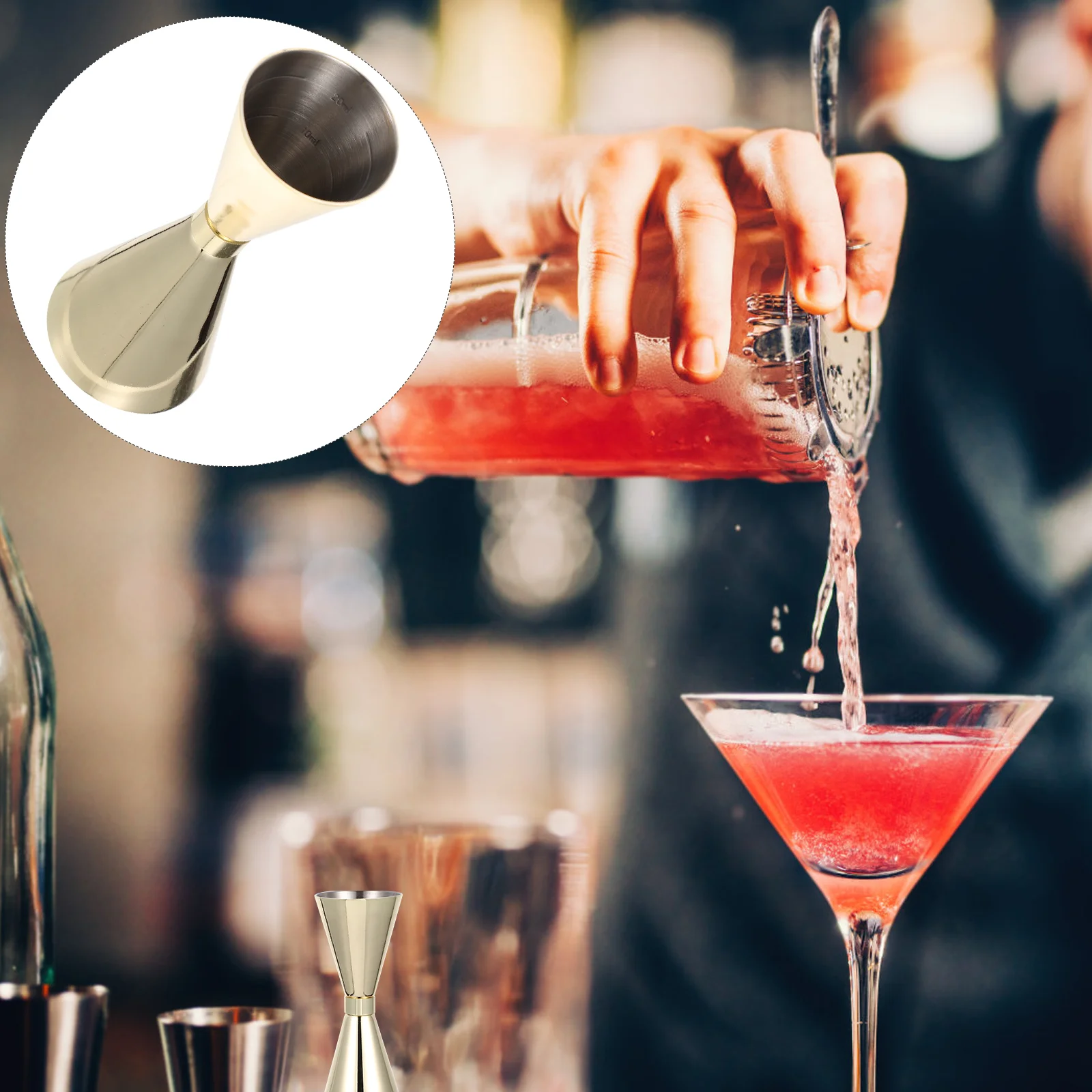 Измерительный прибор для коктейлей чашка бармена и шейкер устройство из