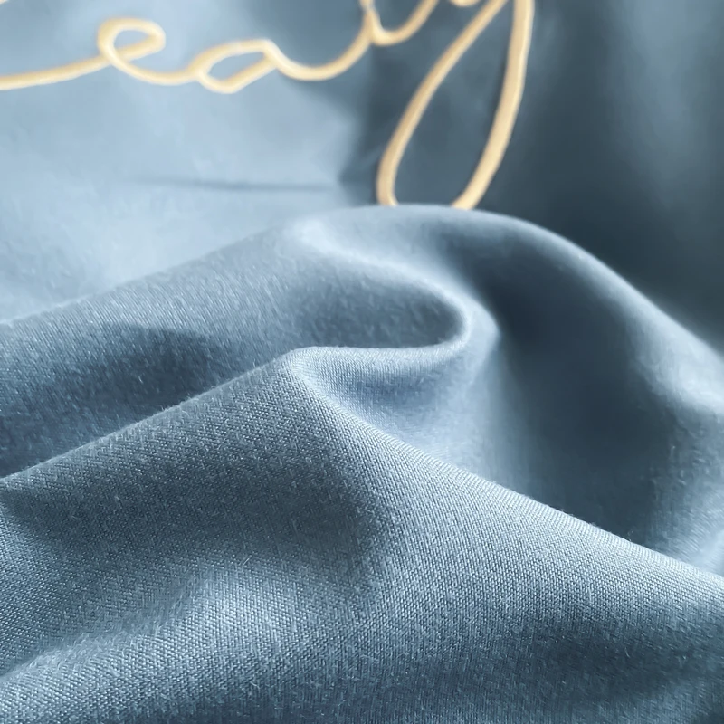 2024 Light Luxury High-Grade Four-Piece Bed Sheet Quilt Cover Fitted Non-Cotton Cotton Double Supplies Three-Pi...