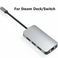 multifunction video converter for steam deck aluminum alloy dock adapter for switch oled for pc