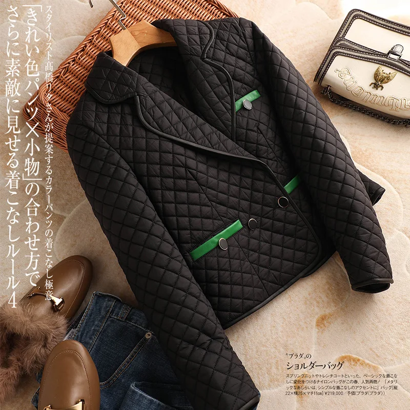 Luxury High Quality Spliced Sheepskin Winter Jacket Women  Short Thin Design Winter  High Street Wide-waisted  Coats 2022