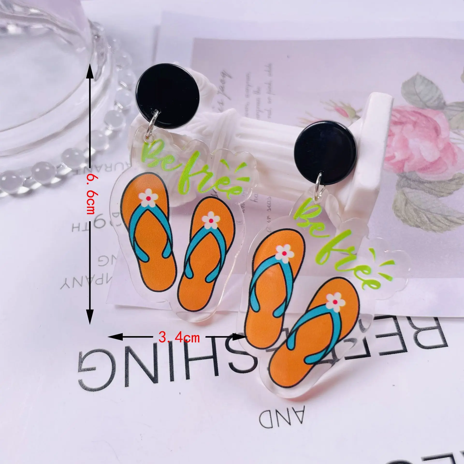 Симпатичные Красочные акриловые серьги с принтом магический куб для женщин