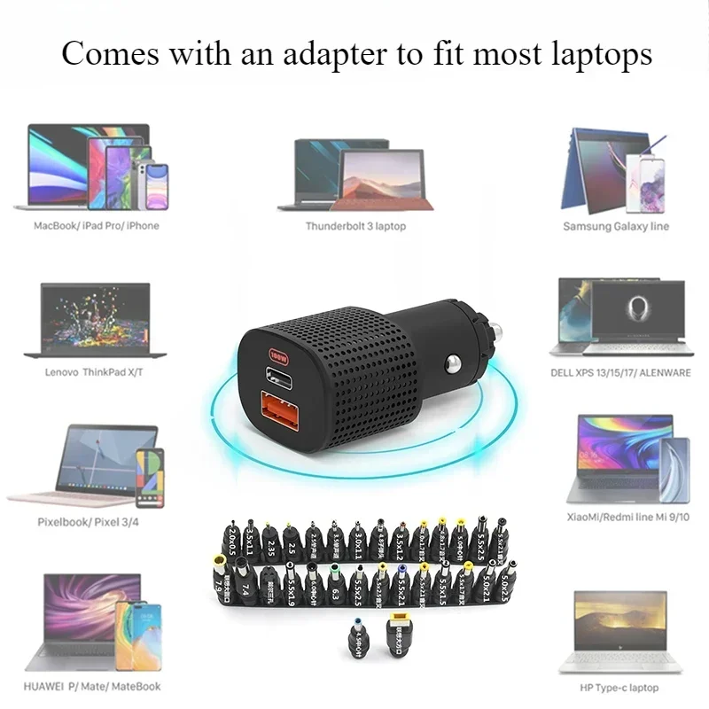 Регулируемый универсальный адаптер питания зарядное устройство автомобильное