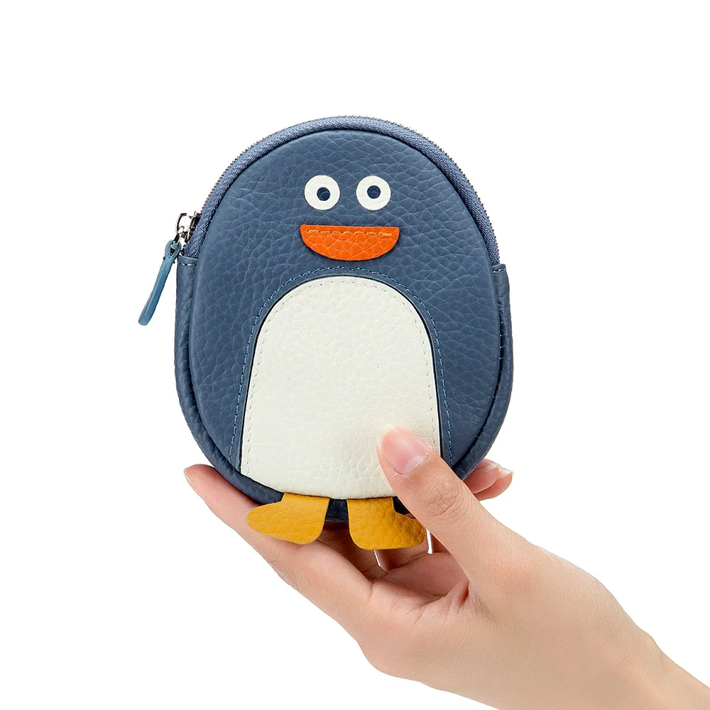 

2022 New Genuine Leather Cute Animal Lady Zero Wallet Fashion Women Storage Bag Small Hand Bag Mini Creative Coin Bag 45