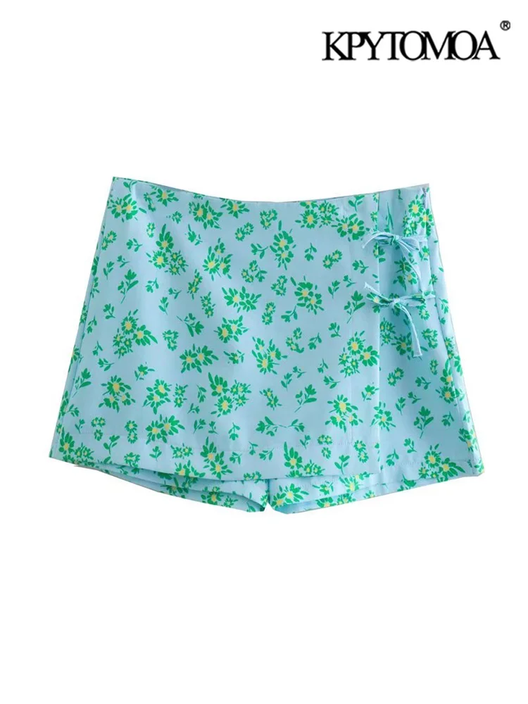 

Женские модные шорты KPYTOMOA с принтом, винтажные юбки с высокой талией и боковой молнией, женские шорты