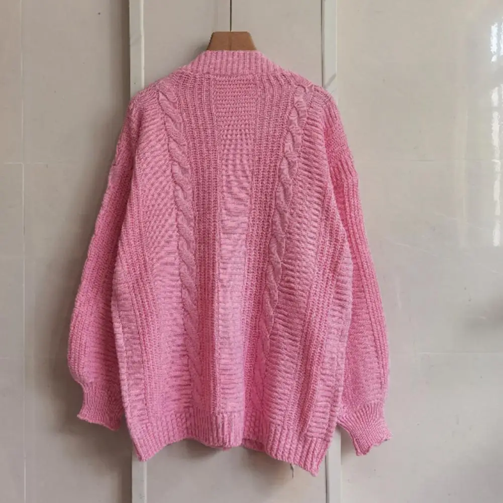 

Cold Resistant Warm Autumn Women Solid Knitted Cardigan Sweater Female Clothing